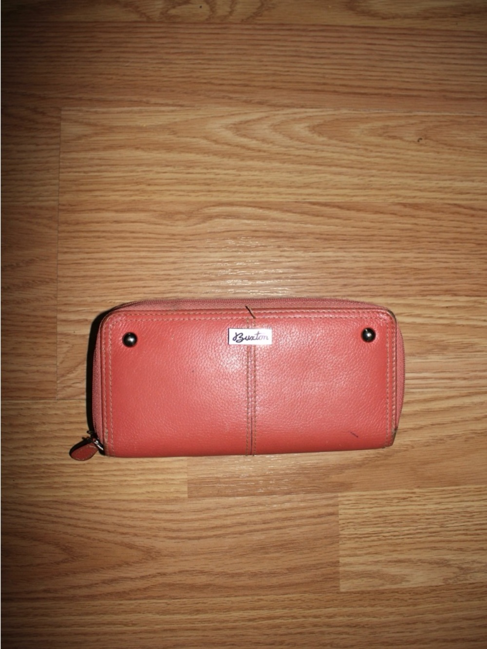 Burton Coral Zip-Around Leather Wallet